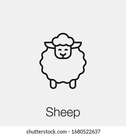 sheep icon vector. Linear style sign for mobile concept and web design. sheep symbol illustration. Pixel vector graphics - Vector.