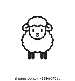 sheep icon vector logo design