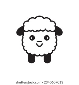 sheep icon vector logo design