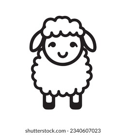 sheep icon vector logo design