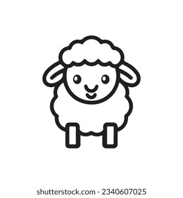 diseño de logotipo vectorial de icono ovino