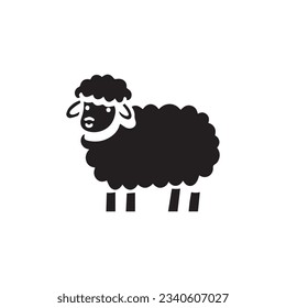 sheep icon vector logo design