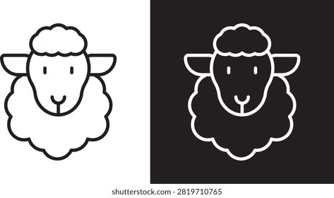 Sheep icon vector mark