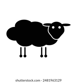 Sheep icon vector on white background