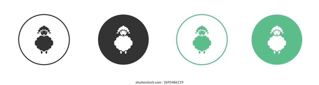 Sheep icon vector pictogram