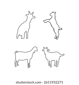 Sheep icon Vector Set —  Animal Outline Collection design template