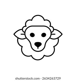 Icono de oveja Vector ilustración de stock