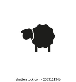 The sheep icon. The wool icon. Simple vector illustration on a white background.