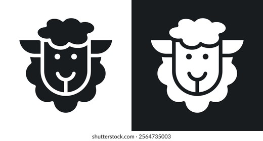 Sheep icons in flat syle