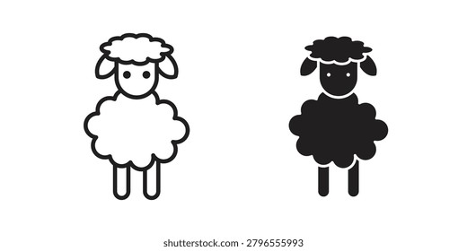 Sheep icons in simple