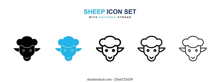 Sheep icons vector collection pack.