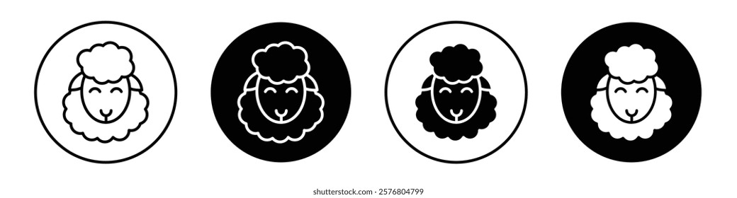 Sheep icons vector pack for web designs