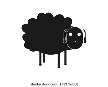 Sheep icon.sheep.vector illustration with background transparent