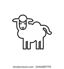 sheep illustration for coloring material