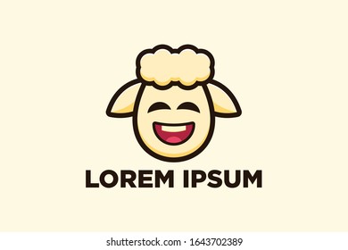 Sheep illustration design with various expressions