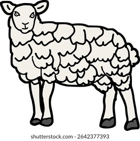 Animal de imagem vetorial de Ilustração de Ovelha 