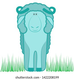Sheep isolated color flat vector image