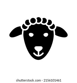 Sheep isolated glyph icon. Farm animal vector illustration. Agriculture sign. Graph symbol for your web site design, logo, app, UI. EPS10.