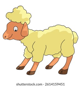 Sheep isolated on white background