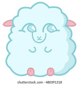 Sheep isolated on white background