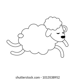 Sheep jumping cartoon