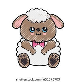 Sheep kawaii cartoon
