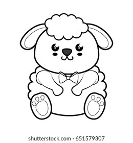 Sheep kawaii cartoon