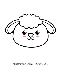 Sheep kawaii cartoon