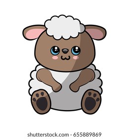 Sheep kawaii cartoon