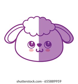 Sheep kawaii cartoon