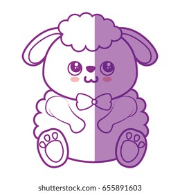 Sheep kawaii cartoon