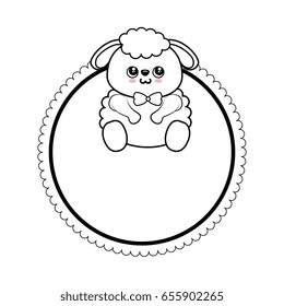 Sheep kawaii cartoon