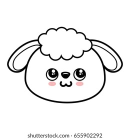 Sheep kawaii cartoon