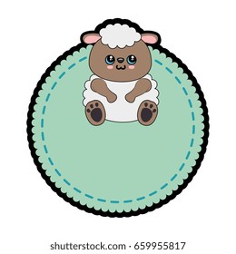 Sheep kawaii cartoon