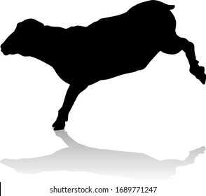  A sheep or lamb farm animal in silhouette