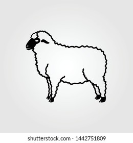 Sheep, Lamb icon isolated on white background. Vector illustration