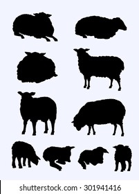 Sheep & Lamb Silhouette Set