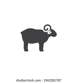 Sheep, lamb vector icon. filled flat sign for mobile concept and web design. Lamb, mutton glyph icon. Symbol, logo illustration. Vector graphics