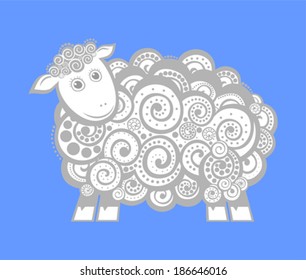 Sheep Lamb. Vector Illustration