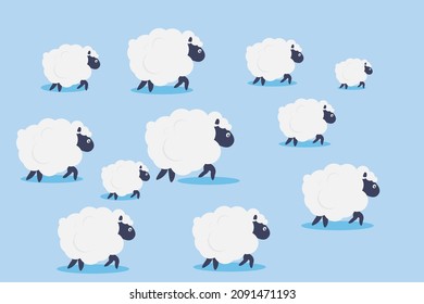 Sheep and lamb vector illustration