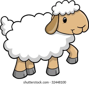 Sheep Lamb Vector Illustration Stock Vector (Royalty Free) 32448100 ...