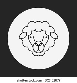 sheep line icon