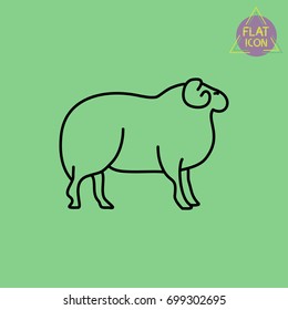 sheep line icon