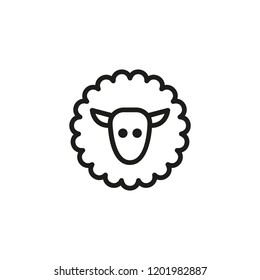 Sheep line icon. Wool, mutton, animal. Fabric features concept. Can be used for topics like warm clothes, cold weather, woolens