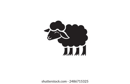  Sheep Logo black simple Design