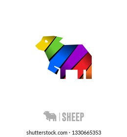 Sheep Logo. Colorful Gradient Logo Design
