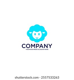 sheep logo design with cloud