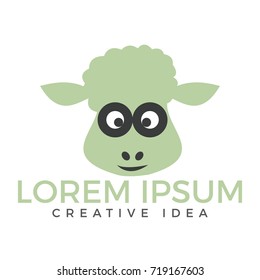 Sheep logo design. Farm Animals.