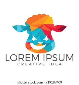Sheep logo design. Farm Animals.