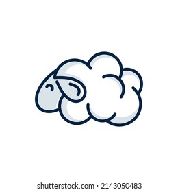 sheep logo design symbol vector